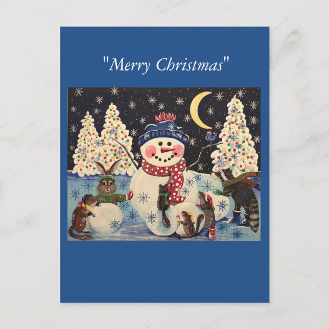 Postal "Una noche mágica en la nieve" (Anverso)