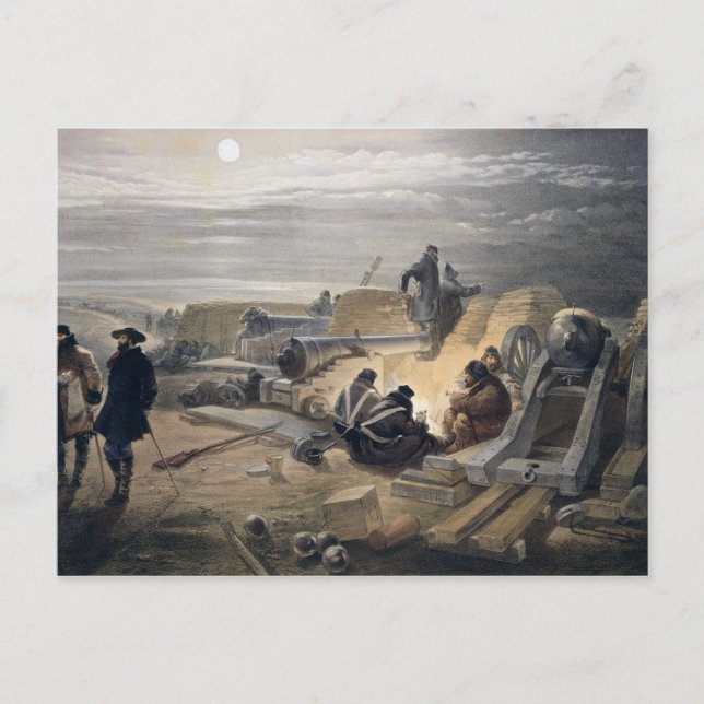 Postal Una noche tranquila en las baterías, plato de 'El  (Anverso)