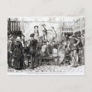 Postal Una obra en un patio de una posada de Londres