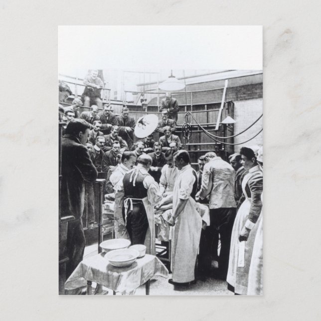 Postal Una operación en el hospital Charing Cross (Anverso)