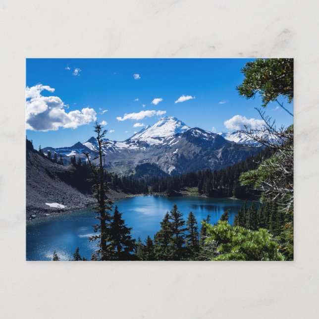 Postal Una opinión alpina el panadero del Mt del lago (Anverso)