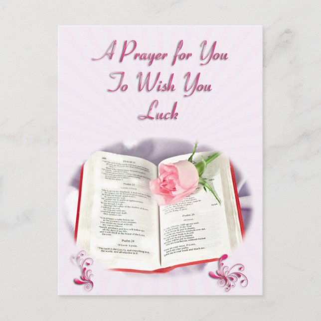 Postal Una oración para desearte suerte (Anverso)