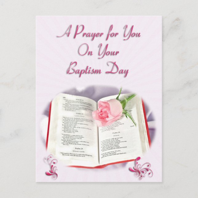 Postal Una oración para un Bautizo (Anverso)