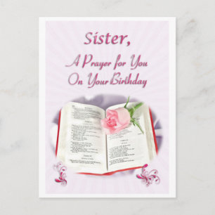 Postal Una oración por una hermana en su cumpleaños
