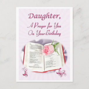 Postal Una oración por una hija en su cumpleaños