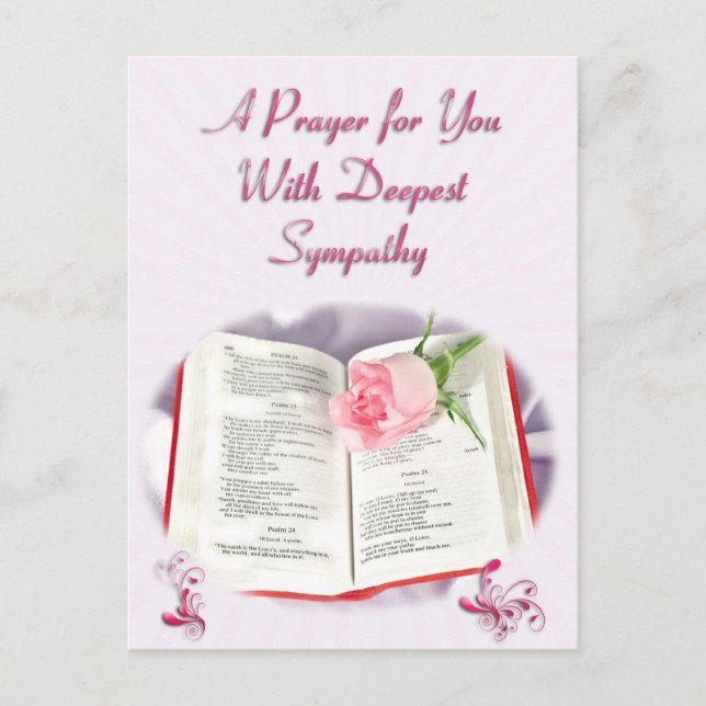 Postal Una oración que viene con profunda simpatía (Anverso)
