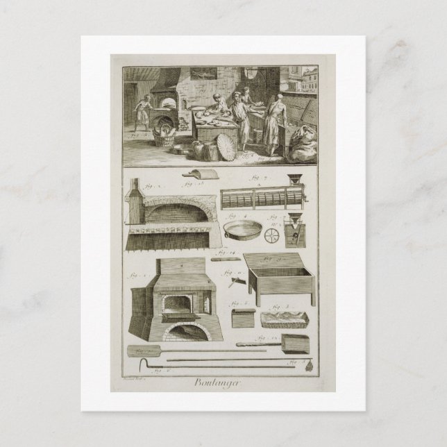 Postal Una panadería y un equipo de la hornada, del (Anverso)