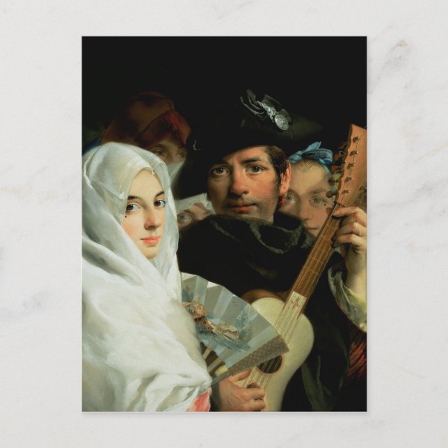 Postal Una pareja elegante de Madrid, c.1770 (Anverso)