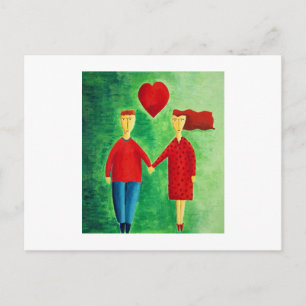 Postal Una pareja enamorada