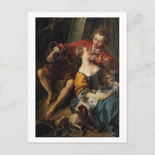 Postal Una pastelería otoñal en detalle - François Bouche (Anverso)