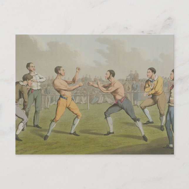 Postal Una pelea de premios, acuñada por I. Clark, pub. d (Anverso)