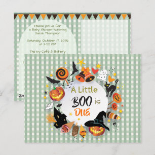 Postal Una pequeña boo se debe Oliva Gingham QR Baby Show