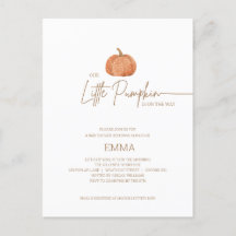 Una pequeña fiesta de bebé de calabaza de otoño ne