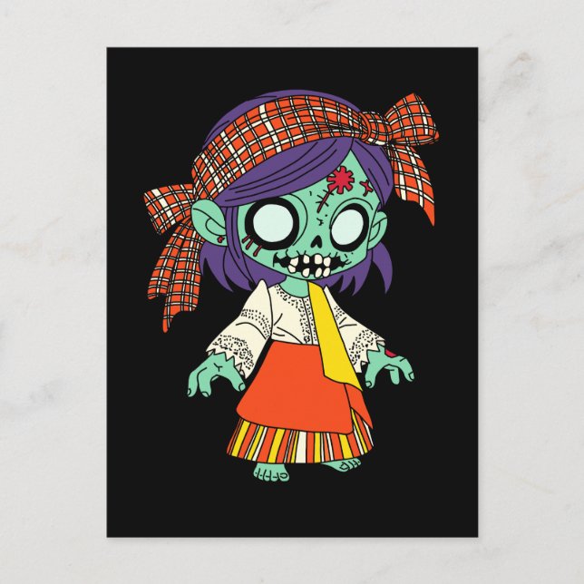 Postal Una pequeña filipina zombie (Anverso)