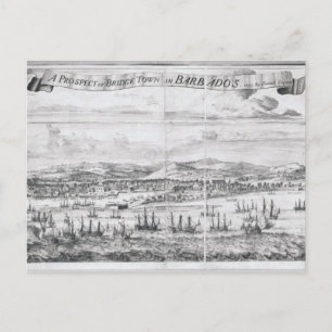 Postal Una perspectiva de Bridge Town en Barbados