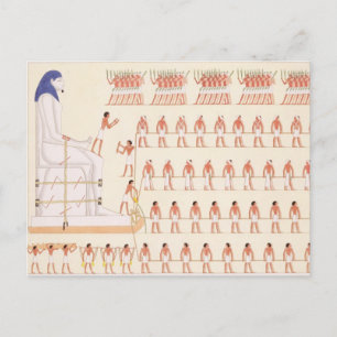 Postal Una pintura mural en Beni Hasan que representa el