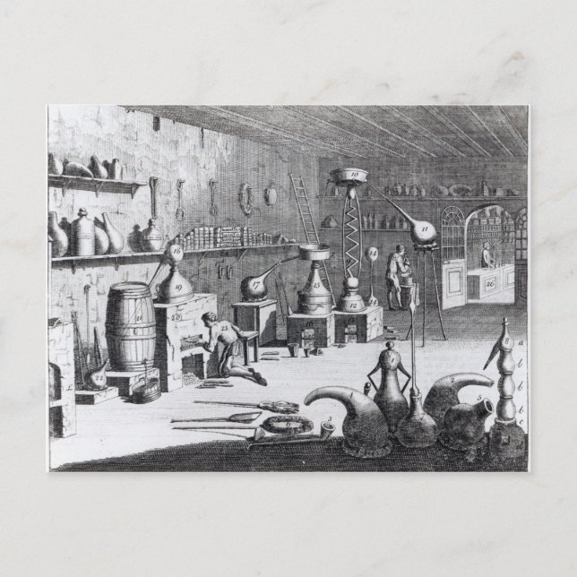 Postal Una primera visión de la química práctica (Anverso)