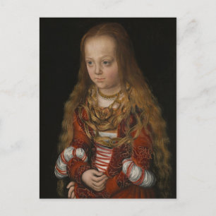 Postal Una princesa de Sajonia, c.1517 (aceite en el pane