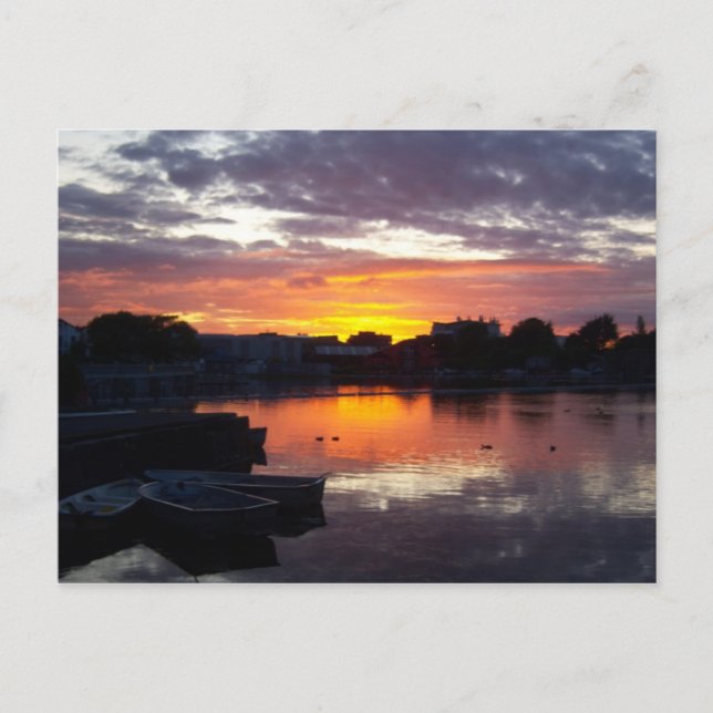 Postal Una puesta de sol en Galway (Anverso)