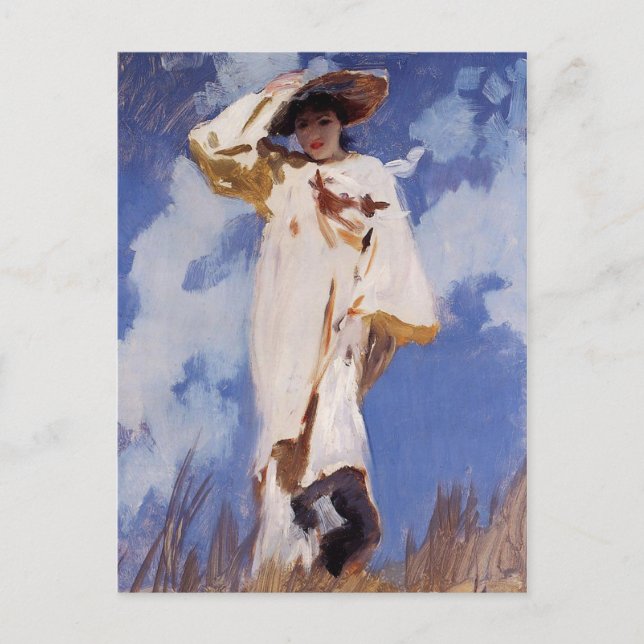 Postal Una ráfaga de viento de John Singer Sargent (Anverso)