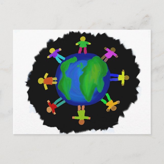 Postal Una raza - Anti Racismo (Anverso)