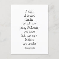 Una Señal De Un Buen Líder, Cita De Mahatma Gandhi