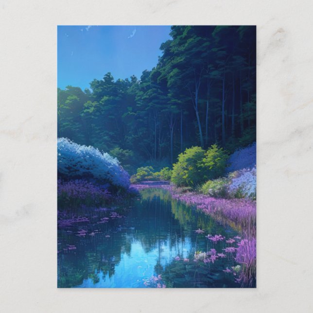 Postal Una serenata de la belleza de la naturaleza (Anverso)