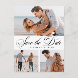 Postal Una simple boda elegante salva la foto de la fecha
