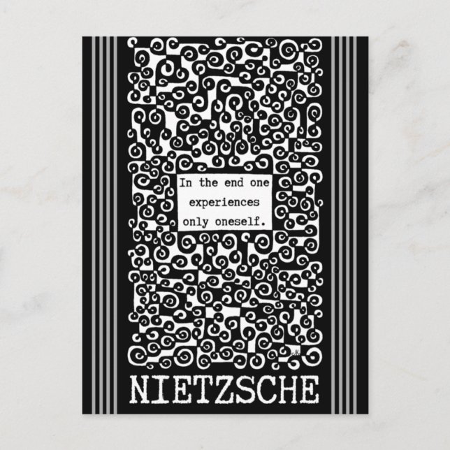 Postal Una sola cita de Nietzsche EXPERIENCIA (Anverso)
