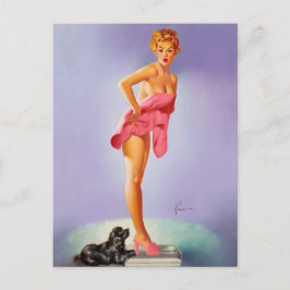 Postal Una sorprendente figura que pinta el arte