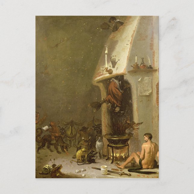 Postal Una taberna de bruja (Anverso)
