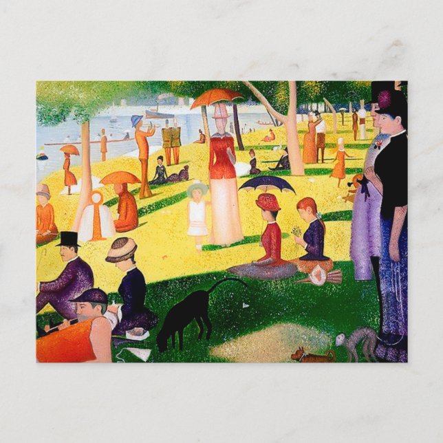 Postal Una Tarde Dominical En La Isla La Grande Jatte (Anverso)