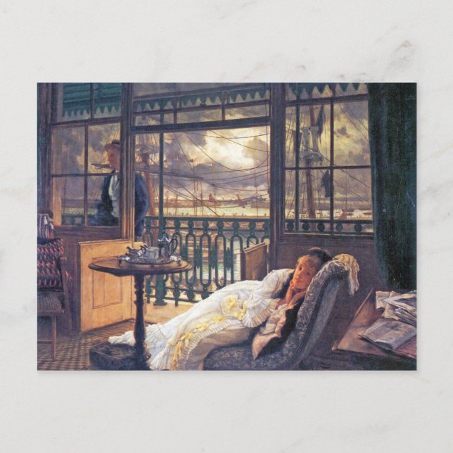 Postal Una tormenta pasa por James Tissot (Anverso)