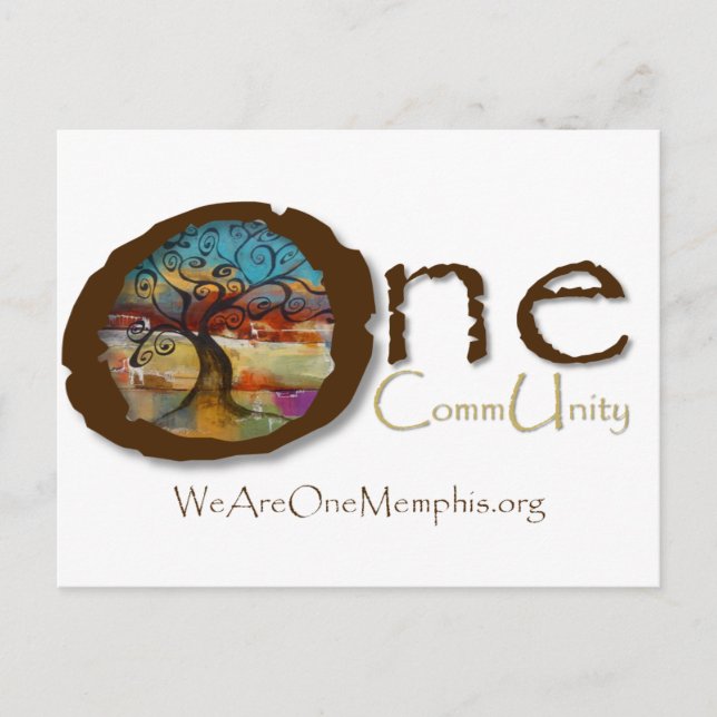 Postal Una unidad comunitaria con Bonnie Gravette del azu (Anverso)