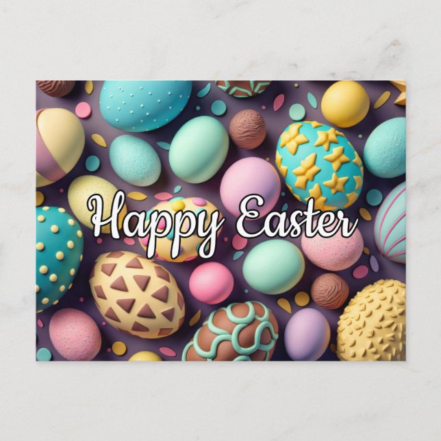 Postal Una Variedad De Deliciosos Huevos De Pascua De Cho (Anverso)