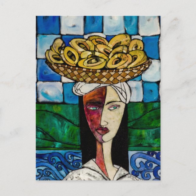 Postal Una vendedora de Chipas (Anverso)