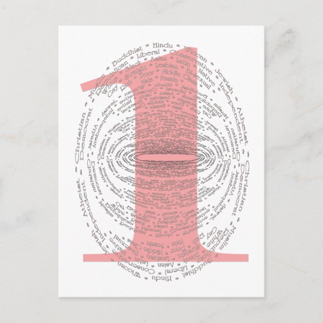 Postal Una versión rosa (Anverso)