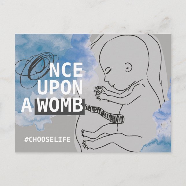 POSTAL UNA VEZ A UNA MUJER #CHOOSELIFE (Anverso)