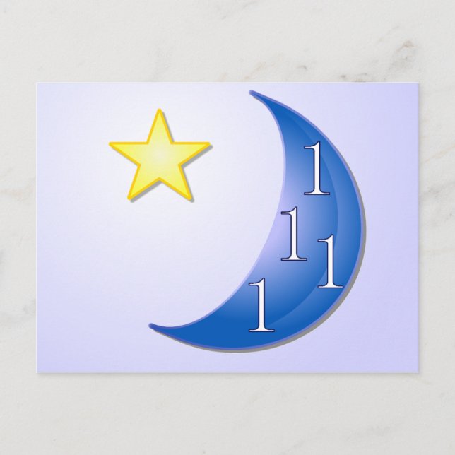 Postal Una vez en una luna azul (Anverso)