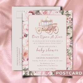 Postal Una vez la Princesa Rosa Baby Shower