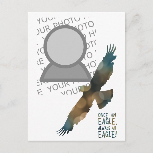 Postal una vez un águila siempre una foto de águila (Anverso)
