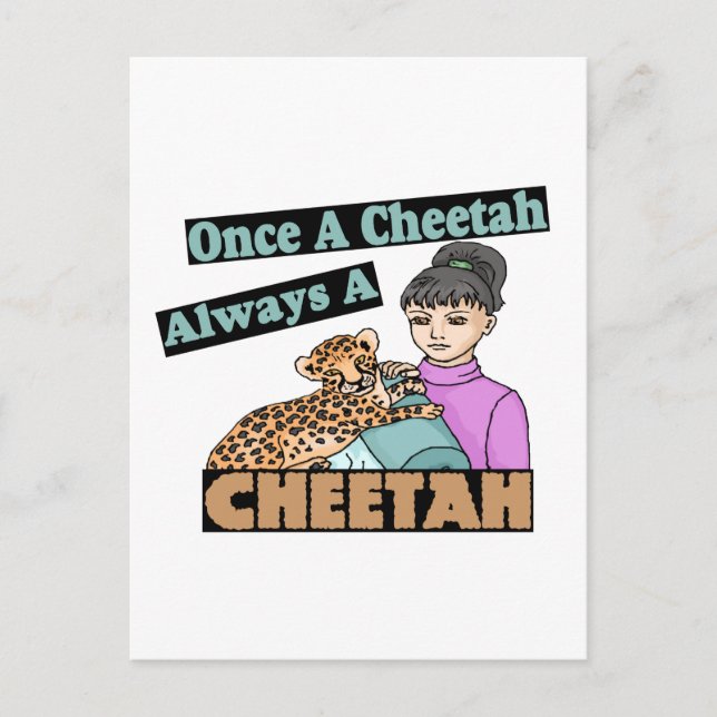Postal Una Vez Un Cheetah (Anverso)