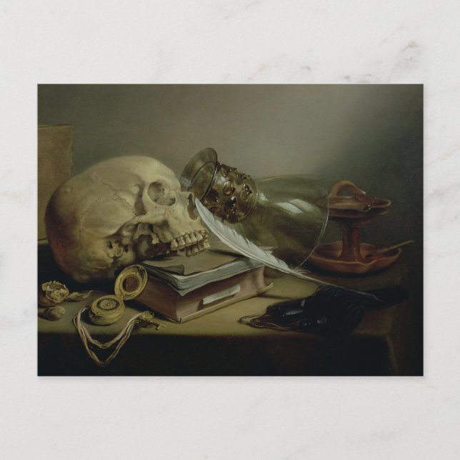 Postal Una vida de vanitas (Anverso)
