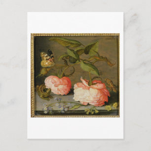 Postal Una vida quieta con Rosas a la vanguardia