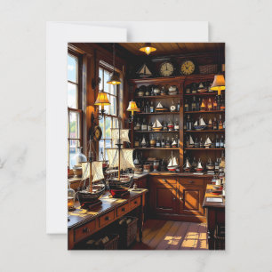 Postal Una vieja tienda marítima   Manteniéndose en conta