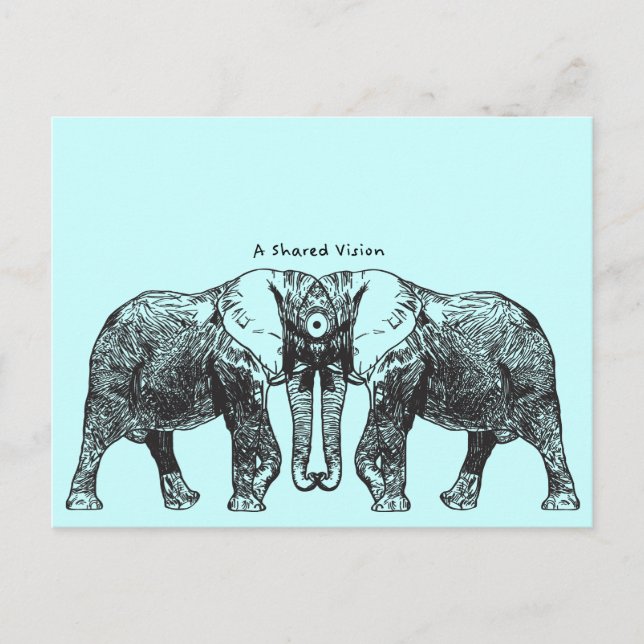 Postal Una visión compartida (Anverso)