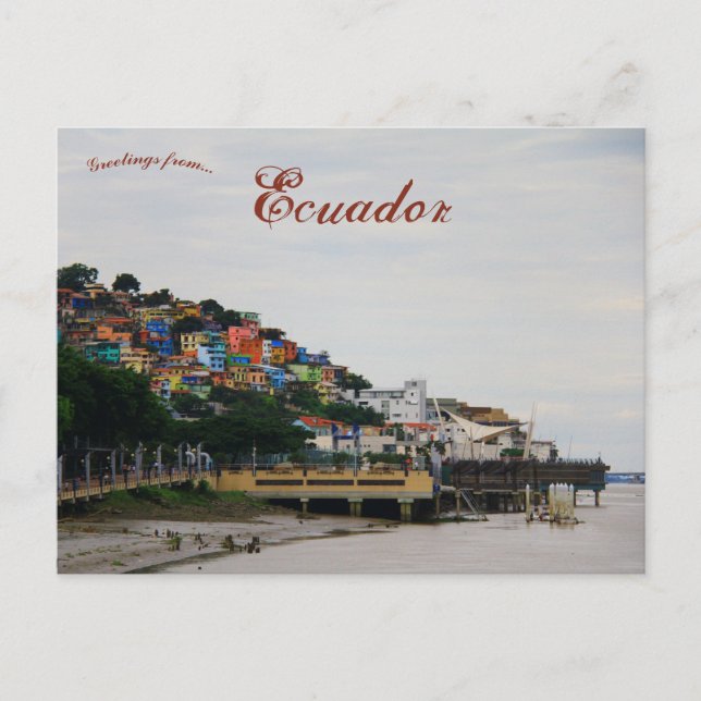Postal Una visión de Guaiaquil Ecuador (Anverso)