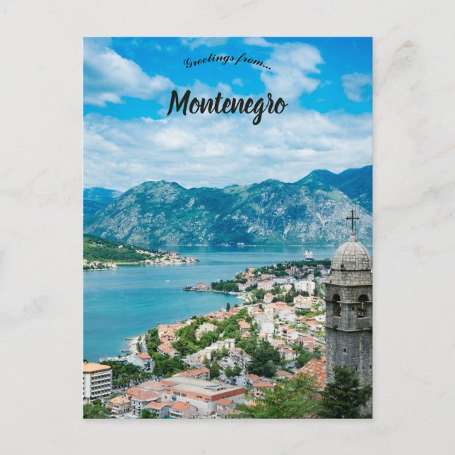 Postal Una visión de Kotor Montenegro (Anverso)