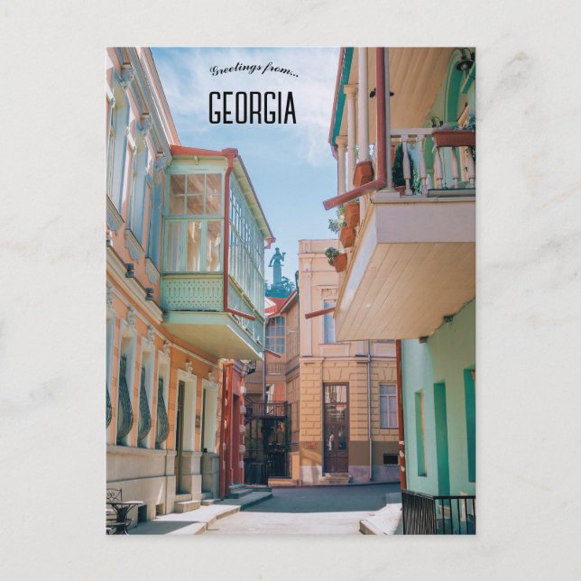 Postal Una visión de Tiflis Georgia (Anverso)