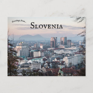 Postal Una vista aérea de Ljubljana Eslovenia